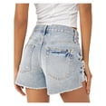 thumbnail image 2 of We The Free Womens Maggie Distressed Mid-Rise Denim Shorts, 2 of 2