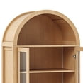 thumbnail image 6 of DEXTRUS Arched Storage Display Cabinet with LED Lights & Glass Doors, Kitchen Pantry Cabinet,Natural, 6 of 8