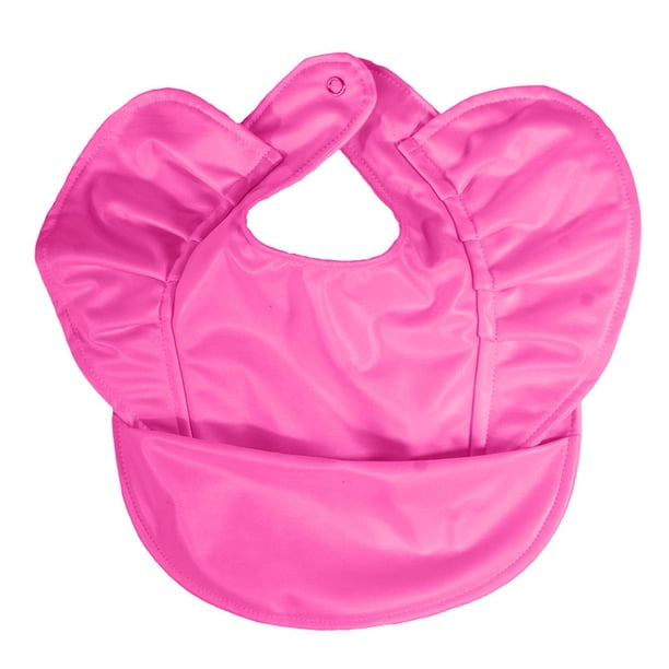 Babero con Olanes Masho, Impermeable y Cierre Velcro rosa Unitalla Masho Baberos Impermeables