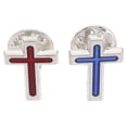 thumbnail image 2 of KAKOWELY 2 broches de la Santa Comunión con forma de cruz para solapa para hombre, broche religioso, cruz cristiana, Jesús, decoración decorativa., 2 of 5