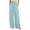 Light Blue——Fall Savings, variant on Oiangi Wide Leg Lounge Pants with Cargo Pockets for Women Smocked Waist Ruched Flowy Pant Fall Casual Comfy Trousers Blue S