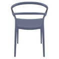 thumbnail image 3 of 33" Gray Outdoor Patio Round Dining Arm Chair, 3 of 8