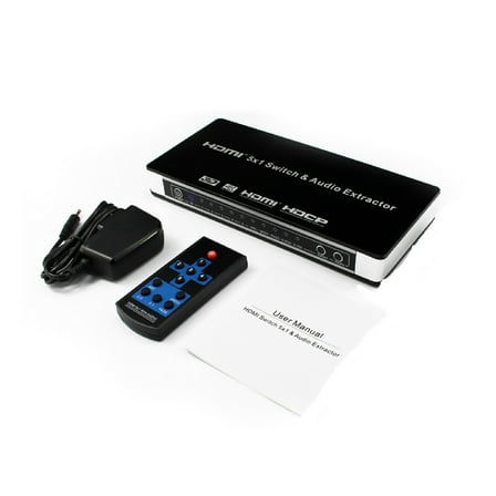 APPLAYERR For HDMI Switch with Audio Extractor 36-bit Deep Color Support, 7.1CH Audio Pass-Through, RCA L/R Output