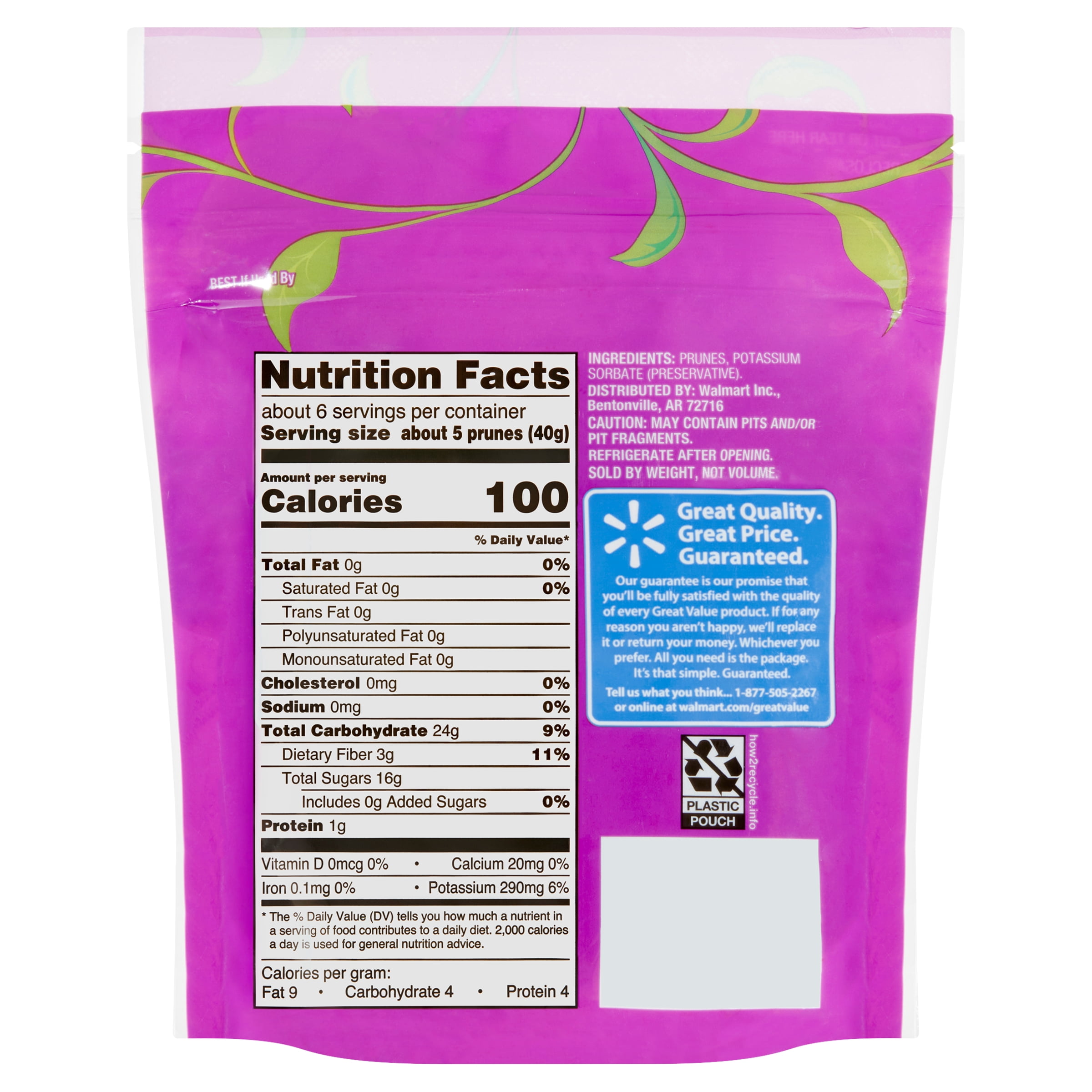 Great Value Pitted Prunes, 9 oz