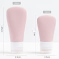 thumbnail image 3 of EeaseMX 2 botellas portátiles de silicona para almacenamiento, recipientes para gel desinfectante y limpiador, ideales para viajes al aire libre (60 ml, rosa)., 3 of 8