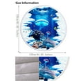 thumbnail image 2 of Zatoumnr Super Lightweight Round Microfiber Towel, Ocean Print, Sandproof Beach Mat, Ideal for Travel, Swimming, and Beach Polyethylene, 2 of 9