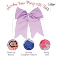 thumbnail image 5 of Motique Accessories White Jumbo Hair Bow Pony with Tails for Adult Females and Girls, 5 of 6