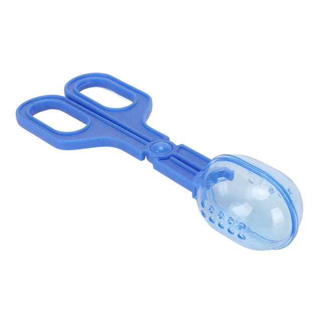 Reptile Feeding Clamp, Multipurpose Transparent Easy To Observe Reptile Poop Scoop With Vents For Lizard For Spider Blue,Green