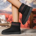 thumbnail image 6 of Kilaqueen Ankle Boots for Women Cozy Faux Fur Lined Slip-On Non-Slip Short-Calf Snow Boots Round Toe Thick Sole Winter Warm Indoor Outdoor Booties, 6 of 9