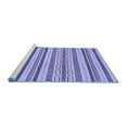 thumbnail image 2 of Ahgly Company Machine Washable Indoor Square Abstract Blue Modern Area Rugs, 7' Square, 2 of 4