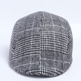 thumbnail image 3 of Only Moment B Vintage Beret Men's Mesh Cap Polyester Newsboy Hats for Men Cabbie Hunting Cap Weave Linen-Like Cotton One Size, 3 of 4