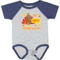 thumbnail image 3 of Inktastic My First Thanksgiving with Turkey and Leaves Boys or Girls Baby Bodysuit, 3 of 5