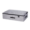 thumbnail image 4 of FOMIYES 1Pcs Rectangular Underbed Storage Box for Clothes with Cotton and Linen Material Dark Grey 27.5x15.7x7.1in, 4 of 8