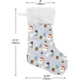 thumbnail image 2 of GZHJMY Christmas Santa Claus Stocking 1PCS, Large Fireplace Xmas Hanging Stockings with Plush Cuff for Family Holiday Party Decorations, 17.71"x 12.20", 2 of 7