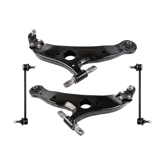 PartsW - 4 Pc Front Stabilizer Sway Bar Links   Lower Control Arms with B Joints, Suspension Kit Fits Toyota Sienna 2004-2010//
