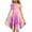 Hot Pink, variant on Ovbmpzd Tie-Dyed Big Girls Dresses Flutter Sleeve Green Dresses Holiday A-Line Casual Dresses,13 Years
