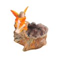 thumbnail image 3 of Figura de hada de las flores, maceta, escultura creativa para mesa, dormitorio u oficina. Naranja, 3 of 8