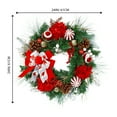 thumbnail image 5 of Juiluna 24 Inch Prelit Christmas Wreath, Lighted Outdoor Indoor Christmas Wreaths with LED Lights, Pine Christmas Wreath for Front Door Window Fireplace Home Decoration, 5 of 9