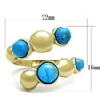 thumbnail image 2 of Luxe Jewelry Designs Women's Gold Ion Plated Stainless Steel Ring Sea Blue Semi Precious Turquoise -, 2 of 4