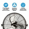 thumbnail image 3 of Newair 18" High-Velocity Industrial Floor Fan, Heavy Duty Metal Fan, Adjustable Tilt and 3 Speeds up to 4012 CFM, Rotatory Switch, 3 of 12