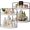White, variant on 2 Pack Bathroom Counter Organizer, 2 Tier Corner Bathroom Counter Organizer Wooden Double Vanity Organizers for for Double Bathroom Organizers and Kitchen Storage Dresser Decoration