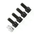 thumbnail image 4 of M14x1.5MM Wheel Lug Nut Set Black Steel Threaded Fasteners with Key for Original Car Replacement, 4 of 7