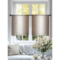 thumbnail image 5 of Brown White Ombre Semi Sheer Curtains 54 Inch Length 2 Panels Set, Vintage Minimalist Country Gradient Sheer Kitchen Curtain Privacy Voile Window Curtain for Living Room Bedroom Rod Pocket Drapes, 5 of 7