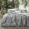 thumbnail image 1 of Funda de Edredón Bedsure Reversible Floral Gris para Cama Individual, 2 Piezas, 1 of 8