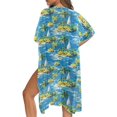 thumbnail image 5 of HELLHERO Palm Tree Bathing Suit Cover Up Polyester Cardigan Free Size Long Kimono Swimsuit Cover Up for Women, 5 of 6