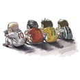 thumbnail image 1 of New Arrival Funny Cartoon Car Sticker Football Player Pattern Sticker Waterproof Decals, 1 of 7