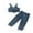 Blue, variant on Bagilaanoe 2pcs Toddler Baby Girls Denim Outfits Sleeveless Crop Tops Jeans Trousers with Belt 1T 2T 3T 4T 5T 6T Kids Long Pants Set