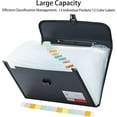 thumbnail image 4 of Fostbeen Legal Size 13 Pocket Accordian File Organizer Expanding File Folder for FC A4 Paper, Briefcase File Case with Durable Handle & Buckle Closure for School Home Business (Black), 4 of 7