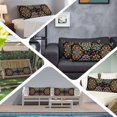 thumbnail image 5 of Black Boho Body Pillow Cover, Pillowcase Protectors with Zipper, Breathable Decorative Throw Pillow Case Cover, Ethnic Country Colorful Abstract Floral Motifs Pillow Shams for Couch Sofa 20x54Inch, 5 of 8