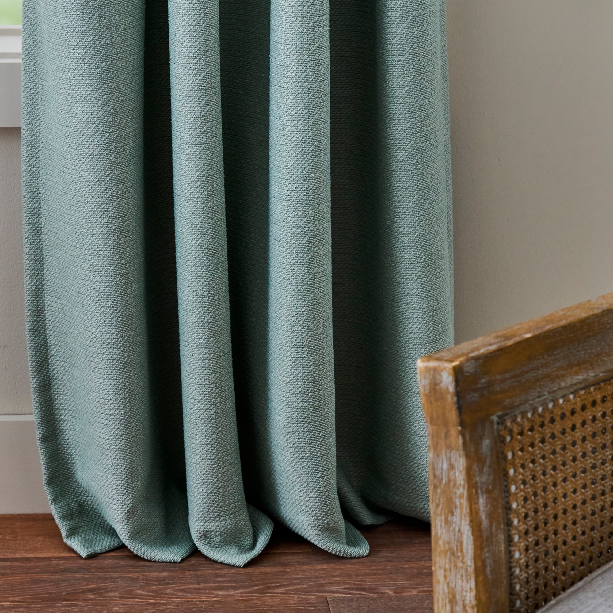 Martha Stewart Bethune Curtain Panel Pair, Sage, Pole Top, Back Tab, Blackout Lined, Indoor, Adult, 2 Piece Set, 50" x 95"