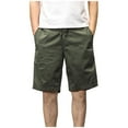 thumbnail image 2 of BiZtdJrK Solid Cargo Shorts for Men Knee Length Casual Cotton Shorts Baggy Jogger Athletic Shorts Comfy Outdoor Shorts with Pockets Army Green M, 2 of 9