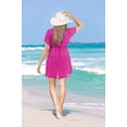 thumbnail image 5 of HAPPY BAY Women's Plus Size Holiday Swimsuit Cover Ups M-L Raspberry, Solid, 5 of 6