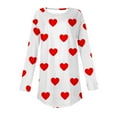 thumbnail image 3 of Aofany Womens Plus Size Tops, Women Valentine's Day Print Long Sleeve T-shirt Novelty Graphic Tops, 3 of 4