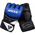 thumbnail image 5 of RDX MMA Gloves for Grappling Martial Arts Training, D. Cut Open Palm Maya Hide Leather Sparring Mitts, Perfect for Cage Fighting, Combat Sports, Punching Bag, Muay Thai and Kickboxing, Blue, L, 5 of 9