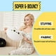 thumbnail image 3 of Gato animales de peluche blanco de felpa, gato gordo kawaii almohada cosas, para niños decoración del hogar regalo niños niñas cumpleaños San Valentín Navidad blanco, 15IN / 40CM oso de fresa electrónico, 3 of 6
