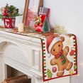 thumbnail image 3 of Christmas Table Runner, Gingerbread Christmas Decorations Sweet Christmas Runner for Table Seasonal Winter Holiday Decor for Indoor Outdoor Party Dining Table (), 3 of 6