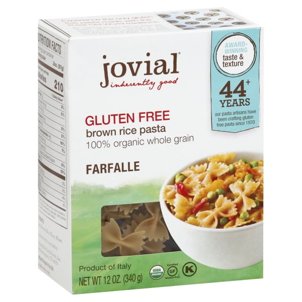 Jovial Foods Gluten Free Brown Rice Farfalle Pasta 12 oz.