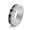 Rose Gold, variant on Trendy Stainless Steel Roman Numeral Rotatable Single Row Square Diamond Ring - Stylish Index Finger Ring for Men and Women
