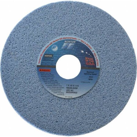 

Norton 7 Diam x 1-1/4 Hole x 1/2 Thick G Hardness 46 Grit Surface Grinding Wheel