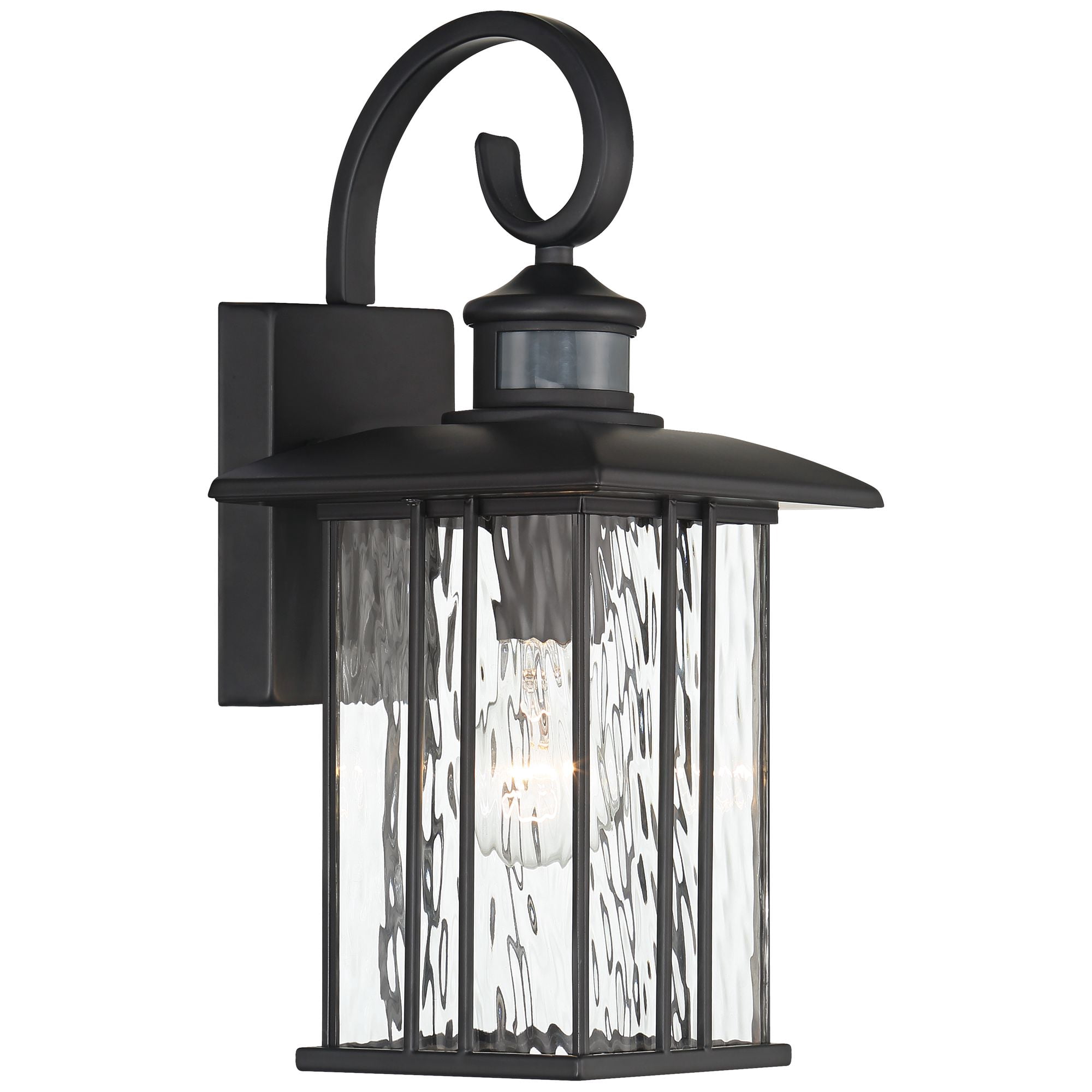 John Timberland Deaver 15 1/2" High Farmhouse Rustic Outdoor Wall Light Fixture Mount Porch House Motion Sensor Matte Black