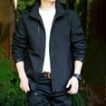 thumbnail image 2 of YYDGH Men's Waterproof Rain Jacket Lightweight Windbreaker Rain Jacket Casual Zip Up Sportswear Coats with Pockets, 2 of 4