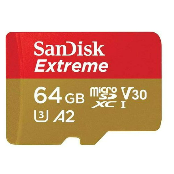 SanDisk Extreme 64GB (2 Pack) MicroSD Memory Card for DJI Mavic Mini 2,  Mavic Mini, Mavic Air 2 Drone - C10 A2 V30 SDXC (SDSQXA2-064G-GN6MN) Bundle  