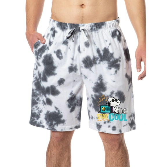 Peanuts Men's Snoopy Summer Stay Cool Sleep Pajama Shorts For Adults