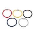 thumbnail image 1 of Juego de pulseras tejidas de 5 uds., pulseras de cuero trenzadas con cierre magnético, rojo, azul, plateado, amarillo, azul marino, para regalo, 1 of 5