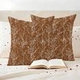 thumbnail image 2 of Pack of 2 Burnt Orange Botanical Outdoor Pillow Covers Decorative, Waterproof Pillow Protector, Vintage Floral Plants Branch Throw Pillowcases Accent Cushion Cases for Patio Couch Sofa 26"x26", 2 of 8