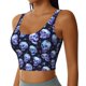 thumbnail image 2 of Balery crystal Skull Sujetadores deportivos con espalda cruzada para mujer, acolchados, sin costuras, de alto impacto, ideales para yoga, gimnasio, entrenamiento y fitness.-Medium, 2 of 8